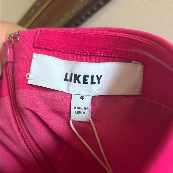 Likely Hot Pink Ruffle Mini Dress